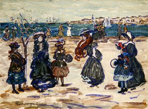 Over havnen, Salem (akvarell og gouache over grafitt på papir) av Maurice Brazil Prendergast