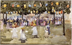 Central Park, New York City, 4. juli av Maurice Brazil Prendergast