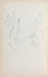 Italiensk skissebok: Gondol side 35, 1898-1899. av Maurice Brazil Prendergast