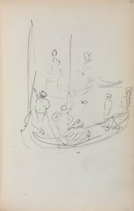 Italiensk skissebok: Gondol side 40, 1898-1899. av Maurice Brazil Prendergast