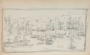 Italiensk skissebok: Havn side 78, 1898-1899. av Maurice Brazil Prendergast