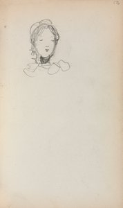Italian Sketchbook: Head of a Girl side 176, 1898-1899. av Maurice Brazil Prendergast