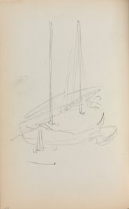Italiensk skissebok: Seilbåt side 60, 1898-1899. av Maurice Brazil Prendergast