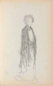 Italiensk skissebok: Stående kvinne side 213, 1898-1899. av Maurice Brazil Prendergast