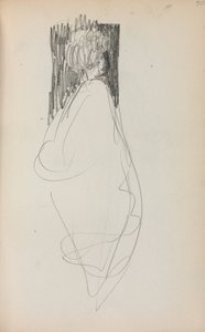 Italiensk skissebok: Stående kvinne side 50, 1898-1899. av Maurice Brazil Prendergast