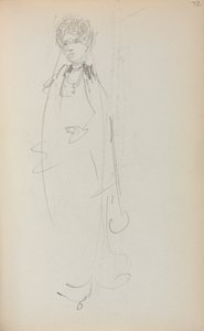 Italiensk skissebok: Stående kvinne side 72, 1898-1899. av Maurice Brazil Prendergast
