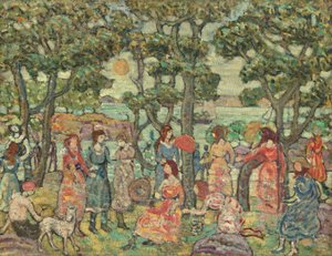 Landskap med figurer, 1921.