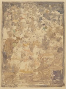 Utendørs kaféscene, 19001905. av Maurice Brazil Prendergast