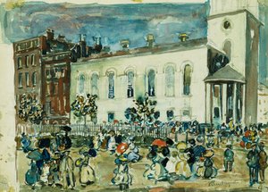 Park Street Church, Boston, ca. 1905-1907 av Maurice Brazil Prendergast
