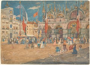 Markusplassen, 1898. av Maurice Brazil Prendergast