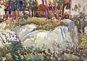 Rocks, Maine, ca. 1913-1915. av Maurice Brazil Prendergast