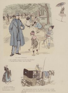 Illustrasjon for Paris Brillant (farge litho) av Maurice Charles Mathieu Bonvoisin