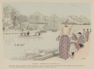 Illustrasjon for Paris Brillant (farge litho) av Maurice Charles Mathieu Bonvoisin
