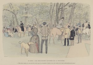Illustrasjon for Paris Brillant (farge litho) av Maurice Charles Mathieu Bonvoisin