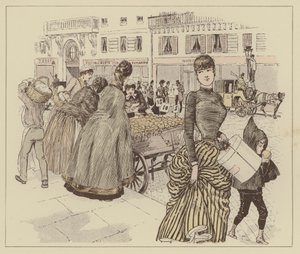 Illustrasjon for Paris Brillant (farge litho) av Maurice Charles Mathieu Bonvoisin