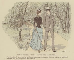 Illustrasjon for Paris Brillant (farge litho) av Maurice Charles Mathieu Bonvoisin