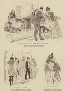 Illustrasjon for Paris Brillant (farge litho) av Maurice Charles Mathieu Bonvoisin
