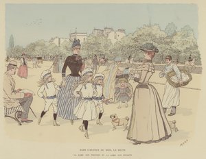 Illustrasjon for Paris Brillant (farge litho) av Maurice Charles Mathieu Bonvoisin