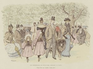 Illustrasjon for London Life by Mars av Maurice Charles Mathieu Bonvoisin