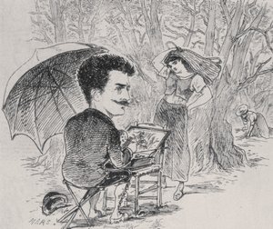 Rops maler olivenplukkerne sine, 1877 av Maurice Charles Mathieu Bonvoisin