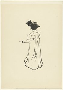 Stående kvinne med hatt og utstrakt arm Étude pour un portrait (originaltittel) L'Epreuve (serietittel)
