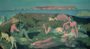 Et havlandskap i grønne toner av Maurice Denis