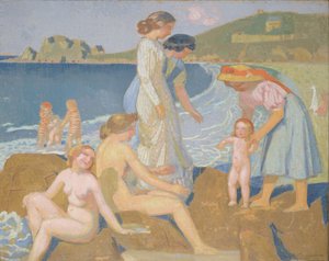Badende på Perros Guirec av Maurice Denis