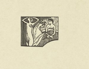 Illustrasjon ved gedicht uit dichtbundel Sagesse van Paul Verlaine Tresnitt-essay for Sagesse L'Epreuve (serietittel) av Maurice Denis