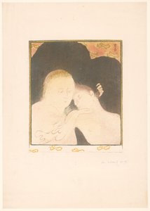 Kvinne klemmer ung mann av Maurice Denis