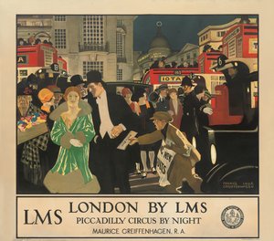 London av LMS, Piccadilly Circus by Night