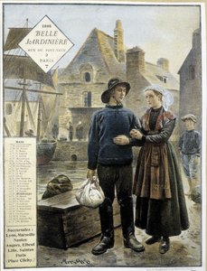Bretonske fiskeres avgang til Newfoundland – butikkkalender” La Belle Jardinière””