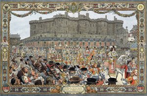 Entered Paris by Louis XIV, known as Le Roi-Soleil (King Soleil or Louis the Great av Maurice Leloir