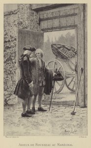Farvel fra Rousseau til marskalken (gravyr) av Maurice Leloir