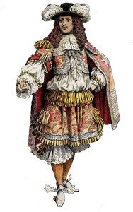 French king Louis XIV - Chromotypography in “” Le Roy Soleil”” (Louis XIV) by Gustave Toutwelve, Illustration by Maurice Leloir (1853-1940) av Maurice Leloir