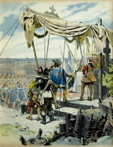 Frankrikes historie: setet til La Rochelle i 1627-1628. Kardinal Richelieu av Maurice Leloir