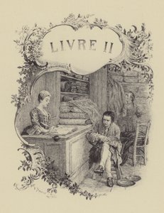 Illustrasjon for bok II av The Confessions of Jean-Jacques Rousseau (gravering) av Maurice Leloir