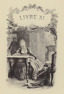 Illustrasjon for bok XI av The Confessions of Jean-Jacques Rousseau (gravering) av Maurice Leloir