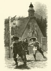 Illustrasjon for The Three Musketeers (gravering)