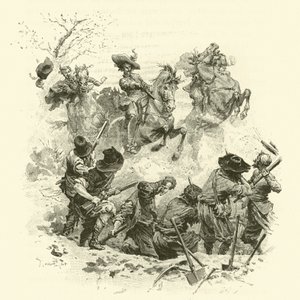 Illustrasjon for The Three Musketeers (gravering)