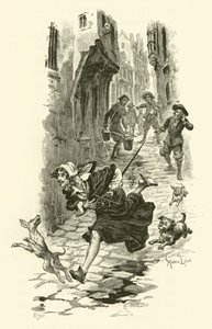 Illustrasjon for The Three Musketeers (gravering) av Maurice Leloir