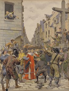 Barricades Day, Mathieu Mole på Croix du Trahoir av Maurice Leloir