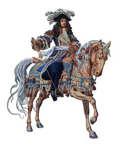Solkongen (portrett av kong Louis XIV) Illustrasjon av Maurice Leloir (1853-1940) av Maurice Leloir