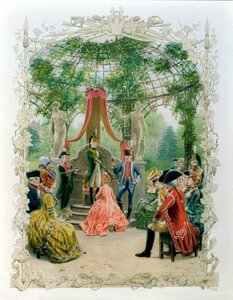 Frimurerinnvielsesseremoni av en dame frimurer i ca. 1785, 1890 av Maurice Leloir