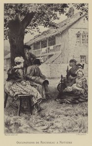 Okkupasjoner av Rousseau i Motiers (gravyr) av Maurice Leloir