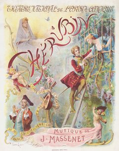 Premiereplakat for operaen Chérubin av Jules Massenet, 1905. av Maurice Leloir