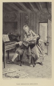 De brente medikamentene (gravure) av Maurice Leloir