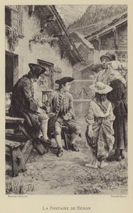 The Fountain of Hero (gravyr) av Maurice Leloir