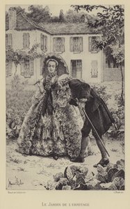 Eremitasjens hage (gravyr) av Maurice Leloir