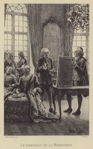 Portrettet av Marechale (gravyr) av Maurice Leloir