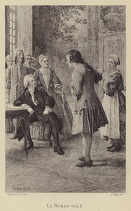 Det stjålne båndet (gravyr) av Maurice Leloir